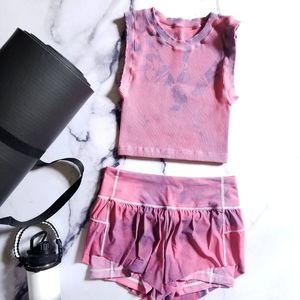 NWOT FP Movement Happiness Runs Muscle Tank & Lululemon Squad Goals Short Set